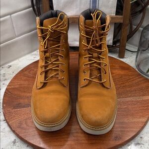 Timberland Womens Kenniston Wheat Tan Nubuck Leather Lace Up Boots